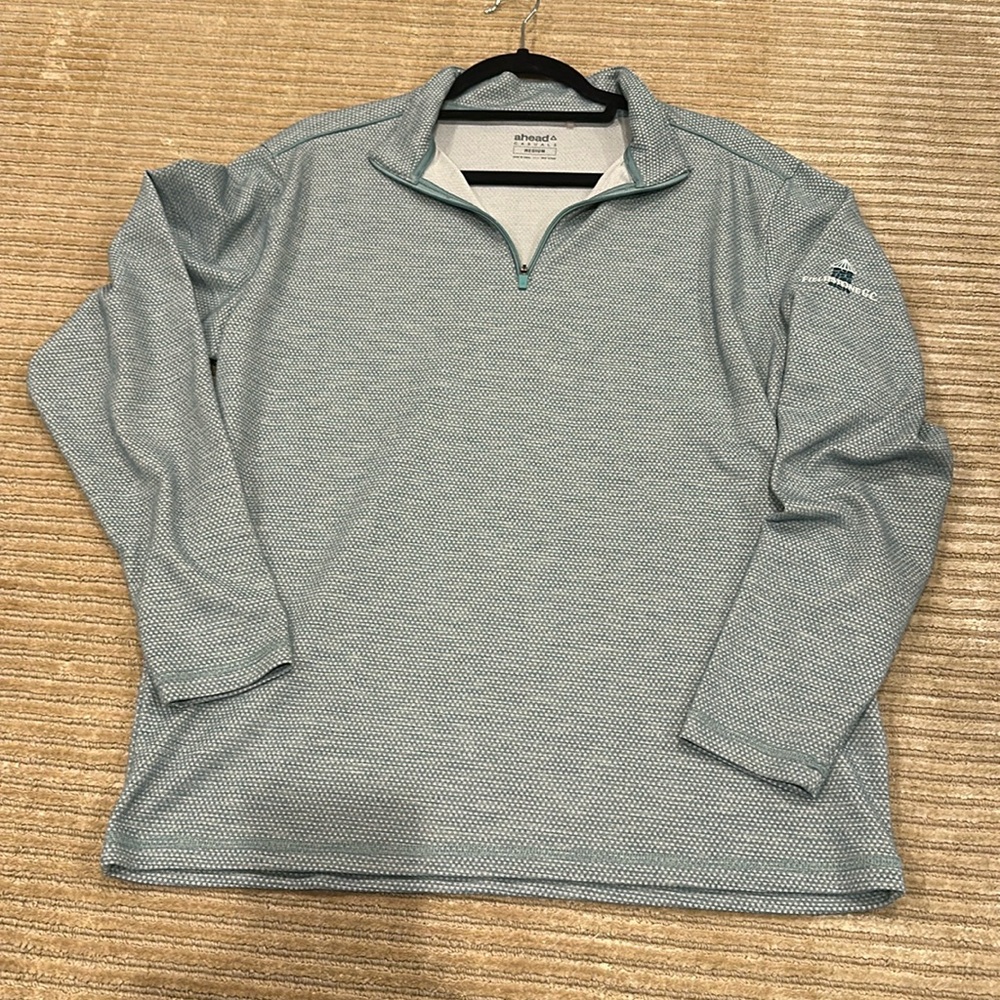 Head Men's Aqua Textured Quarter-Zip Performance Pullover